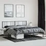 Bed frame with black metal headboard 180x200 cm by vidaXL, Beds and slatted bases - Ref: Foro24-352484, Price: 123,71 €, Disc...