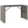 Garden table and high stools and cushions 7 pieces gray PE rattan by vidaXL, Garden sets - Ref: Foro24-3200665, Price: 642,72...