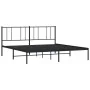 Bed frame with black metal headboard 180x200 cm by vidaXL, Beds and slatted bases - Ref: Foro24-352484, Price: 123,71 €, Disc...