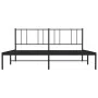 Bed frame with black metal headboard 180x200 cm by vidaXL, Beds and slatted bases - Ref: Foro24-352484, Price: 123,71 €, Disc...