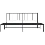 Bettgestell mit schwarzem Metallkopfteil 180x200 cm von vidaXL, Betten und Lattenroste - Ref: Foro24-352484, Preis: 123,71 €,...