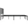 Bed frame with black metal headboard 180x200 cm by vidaXL, Beds and slatted bases - Ref: Foro24-352484, Price: 123,71 €, Disc...