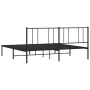 Bettgestell mit schwarzem Metallkopfteil 180x200 cm von vidaXL, Betten und Lattenroste - Ref: Foro24-352484, Preis: 123,71 €,...