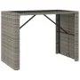 Garden table and high stools 5 pieces with gray PE rattan cushions by vidaXL, Garden sets - Ref: Foro24-3200668, Price: 523,6...