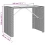 Garten Hoch Tisch und Hocker 5 Stück und Kissen PE Rattan Grau von vidaXL, Gartensets - Ref: Foro24-3200668, Preis: 530,84 €,...