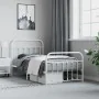 Estructura cama metal cabecero y estribo blanca 100x190 cm de vidaXL, Camas y somieres - Ref: Foro24-352639, Precio: 82,56 €,...
