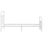 Estructura cama metal cabecero y estribo blanca 100x190 cm de vidaXL, Camas y somieres - Ref: Foro24-352639, Precio: 82,56 €,...