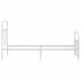 White metal bed frame with headboard and footboard 100x190 cm by vidaXL, Beds and slatted bases - Ref: Foro24-352639, Price: ...