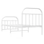 Metal bed frame with headboard and footboard white 80x200 cm by vidaXL, Beds and slatted bases - Ref: Foro24-353693, Price: 7...