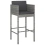 5-piece garden table and high stools with gray PE rattan cushions by vidaXL, Garden sets - Ref: Foro24-3200659, Price: 416,49...