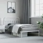 Metallbettgestell mit weißem Kopfteil 107x203 cm von vidaXL, Betten und Lattenroste - Ref: Foro24-352623, Preis: 81,97 €, Rab...
