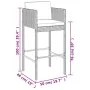 5-piece garden table and high stools with gray PE rattan cushions by vidaXL, Garden sets - Ref: Foro24-3200659, Price: 416,49...