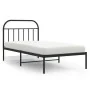 Estructura de cama con cabecero metal negro 107x203 cm de vidaXL, Camas y somieres - Ref: Foro24-353631, Precio: 79,42 €, Des...