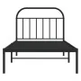 Estructura de cama con cabecero metal negro 107x203 cm de vidaXL, Camas y somieres - Ref: Foro24-353631, Precio: 79,42 €, Des...