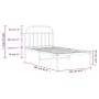 Estructura de cama con cabecero metal negro 107x203 cm de vidaXL, Camas y somieres - Ref: Foro24-353631, Precio: 79,42 €, Des...