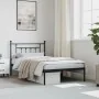 Estructura de cama con cabecero metal negro 107x203 cm de vidaXL, Camas y somieres - Ref: Foro24-353533, Precio: 85,49 €, Des...