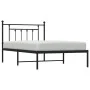 Estructura de cama con cabecero metal negro 107x203 cm de vidaXL, Camas y somieres - Ref: Foro24-353533, Precio: 85,49 €, Des...