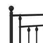 Estructura de cama con cabecero metal negro 107x203 cm de vidaXL, Camas y somieres - Ref: Foro24-353533, Precio: 85,49 €, Des...
