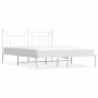 Metallbettgestell mit weißem Kopfteil 183x213 cm von vidaXL, Betten und Lattenroste - Ref: Foro24-353591, Preis: 106,14 €, Ra...