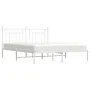 Metallbettgestell mit weißem Kopfteil 183x213 cm von vidaXL, Betten und Lattenroste - Ref: Foro24-353591, Preis: 106,14 €, Ra...