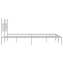 Metal bed frame with white headboard 183x213 cm by vidaXL, Beds and slatted bases - Ref: Foro24-353591, Price: 106,14 €, Disc...