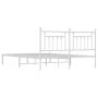 Metallbettgestell mit weißem Kopfteil 183x213 cm von vidaXL, Betten und Lattenroste - Ref: Foro24-353591, Preis: 106,14 €, Ra...