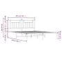 Metallbettgestell mit weißem Kopfteil 183x213 cm von vidaXL, Betten und Lattenroste - Ref: Foro24-353591, Preis: 106,14 €, Ra...