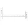 Metal bed frame with headboard and footboard white 100x200 cm by vidaXL, Beds and slatted bases - Ref: Foro24-353599, Price: ...