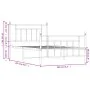 Metal bed frame with headboard and footboard white 100x200 cm by vidaXL, Beds and slatted bases - Ref: Foro24-353599, Price: ...