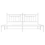 Estructura de cama con cabecero metal blanca 200x200 cm de vidaXL, Camas y somieres - Ref: Foro24-353593, Precio: 106,96 €, D...