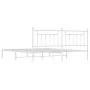 Estructura de cama con cabecero metal blanca 200x200 cm de vidaXL, Camas y somieres - Ref: Foro24-353593, Precio: 106,96 €, D...