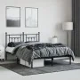 Estructura de cama con cabecero metal negro 140x190 cm de vidaXL, Camas y somieres - Ref: Foro24-353537, Precio: 111,89 €, De...