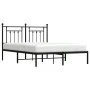 Estructura de cama con cabecero metal negro 140x190 cm de vidaXL, Camas y somieres - Ref: Foro24-353537, Precio: 111,89 €, De...