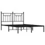 Estructura de cama con cabecero metal negro 140x190 cm de vidaXL, Camas y somieres - Ref: Foro24-353537, Precio: 111,89 €, De...