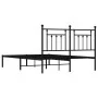 Estructura de cama con cabecero metal negro 140x190 cm de vidaXL, Camas y somieres - Ref: Foro24-353537, Precio: 111,89 €, De...