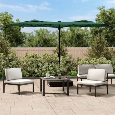 Green double umbrella 316x240 cm by vidaXL, Umbrellas - Ref: Foro24-362962, Price: 138,34 €, Discount: %