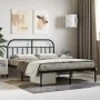 Bettgestell mit schwarzem Metallkopfteil 150x200 cm von vidaXL, Betten und Lattenroste - Ref: Foro24-353637, Preis: 116,52 €,...