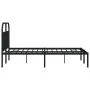 Bed frame with black metal headboard 150x200 cm by vidaXL, Beds and slatted bases - Ref: Foro24-353637, Price: 116,52 €, Disc...