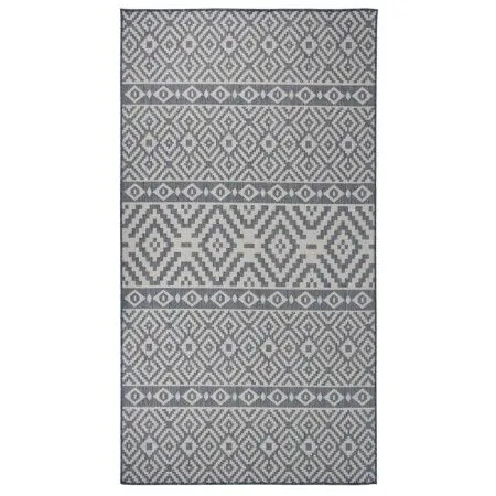 Alfombra de exterior de tejido plano rayas azules 80x150 cm de vidaXL, Alfombras - Ref: Foro24-340834, Precio: 25,72 €, Descu...