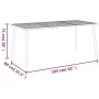 Anthrazitgrauer Gartentisch aus Stahl 165x80x71 cm von vidaXL, Gartentische - Ref: Foro24-362740, Preis: 170,16 €, Rabatt: %