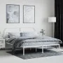 Metal bed frame with white headboard 183x213 cm by vidaXL, Beds and slatted bases - Ref: Foro24-353689, Price: 105,63 €, Disc...