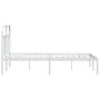 Metal bed frame with white headboard 183x213 cm by vidaXL, Beds and slatted bases - Ref: Foro24-353689, Price: 105,63 €, Disc...
