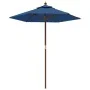 Gartenschirm mit hellblauer Holzstange 196x231 cm von vidaXL, Sonnenschirme - Ref: Foro24-363166, Preis: 54,56 €, Rabatt: %