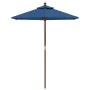 Gartenschirm mit hellblauer Holzstange 196x231 cm von vidaXL, Sonnenschirme - Ref: Foro24-363166, Preis: 54,56 €, Rabatt: %