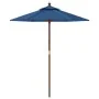 Gartenschirm mit hellblauer Holzstange 196x231 cm von vidaXL, Sonnenschirme - Ref: Foro24-363166, Preis: 54,56 €, Rabatt: %