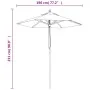 Gartenschirm mit hellblauer Holzstange 196x231 cm von vidaXL, Sonnenschirme - Ref: Foro24-363166, Preis: 54,56 €, Rabatt: %