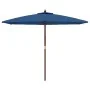 Gartenschirm mit hellblauer Holzstange 299x240 cm von vidaXL, Sonnenschirme - Ref: Foro24-363174, Preis: 96,93 €, Rabatt: %