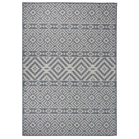 Flachgewebter Outdoor-Teppich mit blauen Streifen 140x200 cm von vidaXL, Teppiche - Ref: Foro24-340838, Preis: 47,78 €, Rabat...
