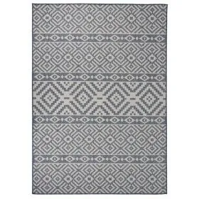Outdoor flat weave rug with blue stripes 140x200 cm by vidaXL, Rugs - Ref: Foro24-340838, Price: 47,78 €, Discount: %