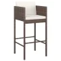 Garden table and high stools 7 pieces with brown PE rattan cushions by vidaXL, Garden sets - Ref: Foro24-3200663, Price: 644,...